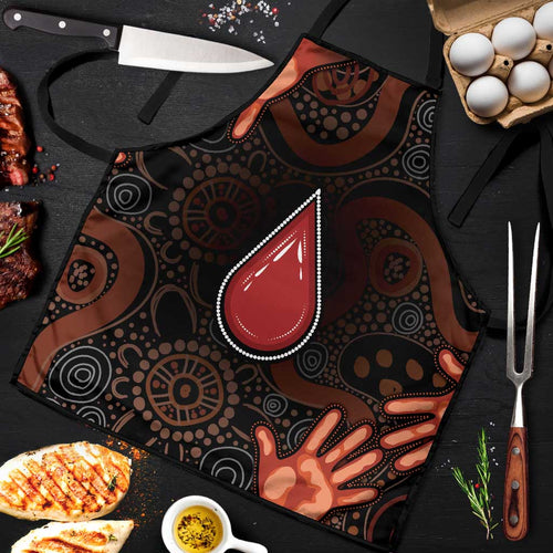 Australia Indigenous Leukemia Awareness Apron Aboriginal Dot Arts - Aussie Hoodie