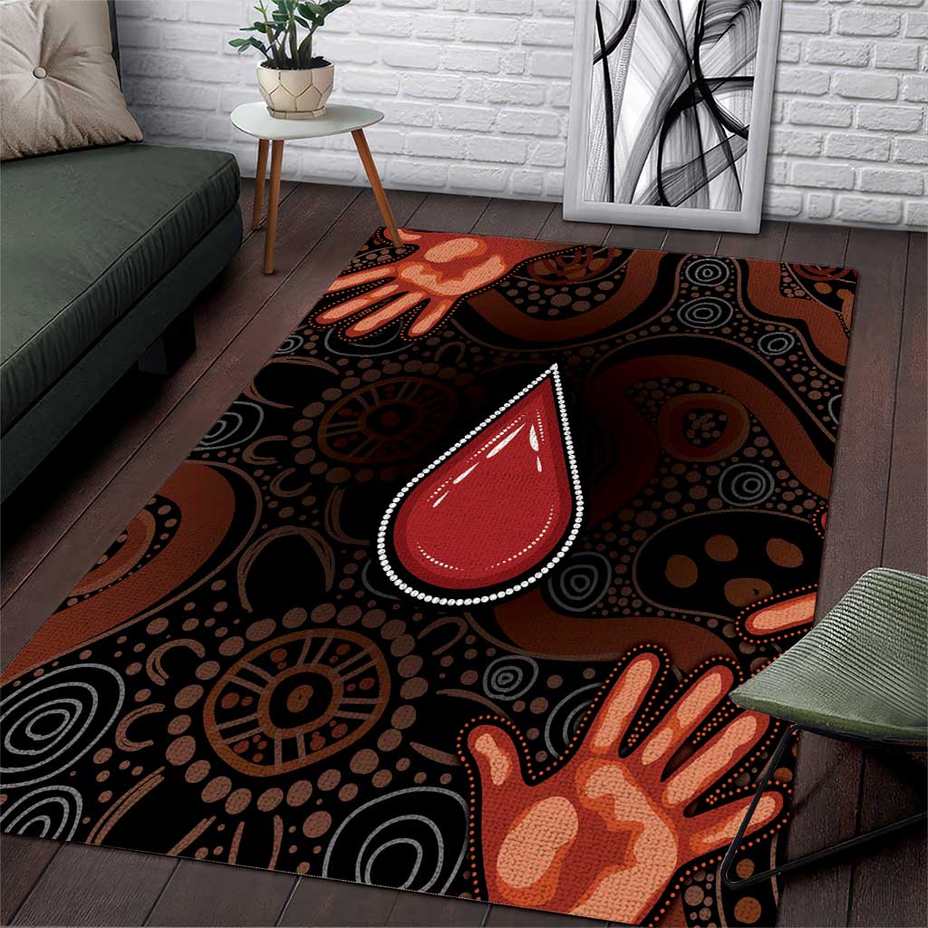 Australia Indigenous Leukemia Awareness Area Rug Aboriginal Dot Arts - Aussie Hoodie