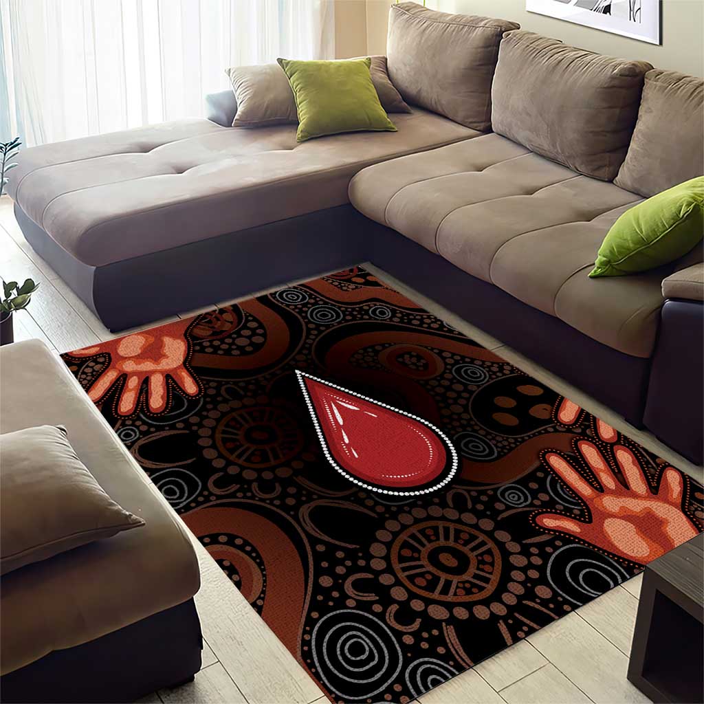 Australia Indigenous Leukemia Awareness Area Rug Aboriginal Dot Arts - Aussie Hoodie