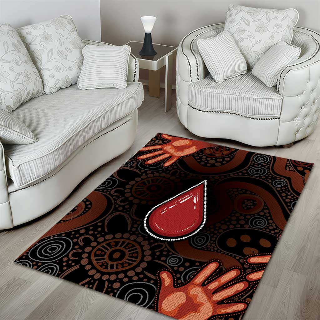 Australia Indigenous Leukemia Awareness Area Rug Aboriginal Dot Arts - Aussie Hoodie