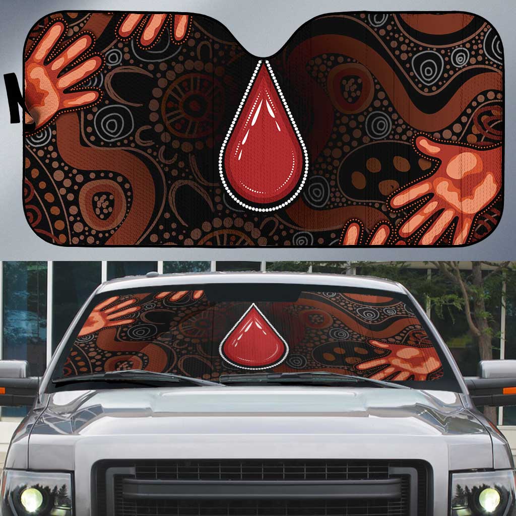Australia Indigenous Leukemia Awareness Auto Sun Shade Aboriginal Dot Arts - Aussie Hoodie