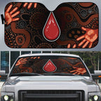 Australia Indigenous Leukemia Awareness Auto Sun Shade Aboriginal Dot Arts - Aussie Hoodie