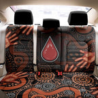 Australia Indigenous Leukemia Awareness Back Car Seat Cover Aboriginal Dot Arts - Aussie Hoodie