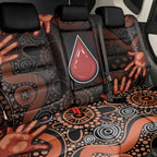 Australia Indigenous Leukemia Awareness Back Car Seat Cover Aboriginal Dot Arts - Aussie Hoodie