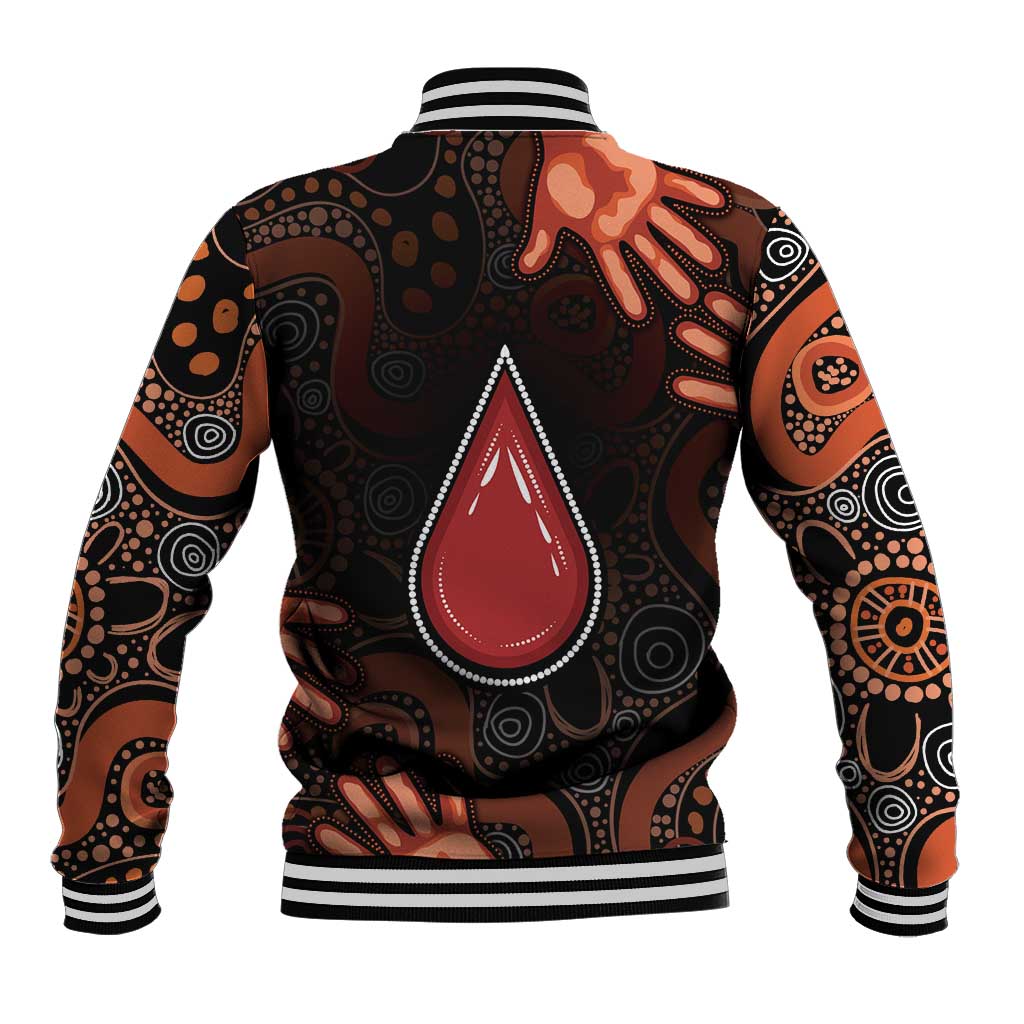 Australia Indigenous Leukemia Awareness Baseball Jacket Aboriginal Dot Arts - Aussie Hoodie