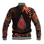Australia Indigenous Leukemia Awareness Baseball Jacket Aboriginal Dot Arts - Aussie Hoodie