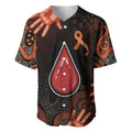 Australia Indigenous Leukemia Awareness Baseball Jersey Aboriginal Dot Arts - Aussie Hoodie