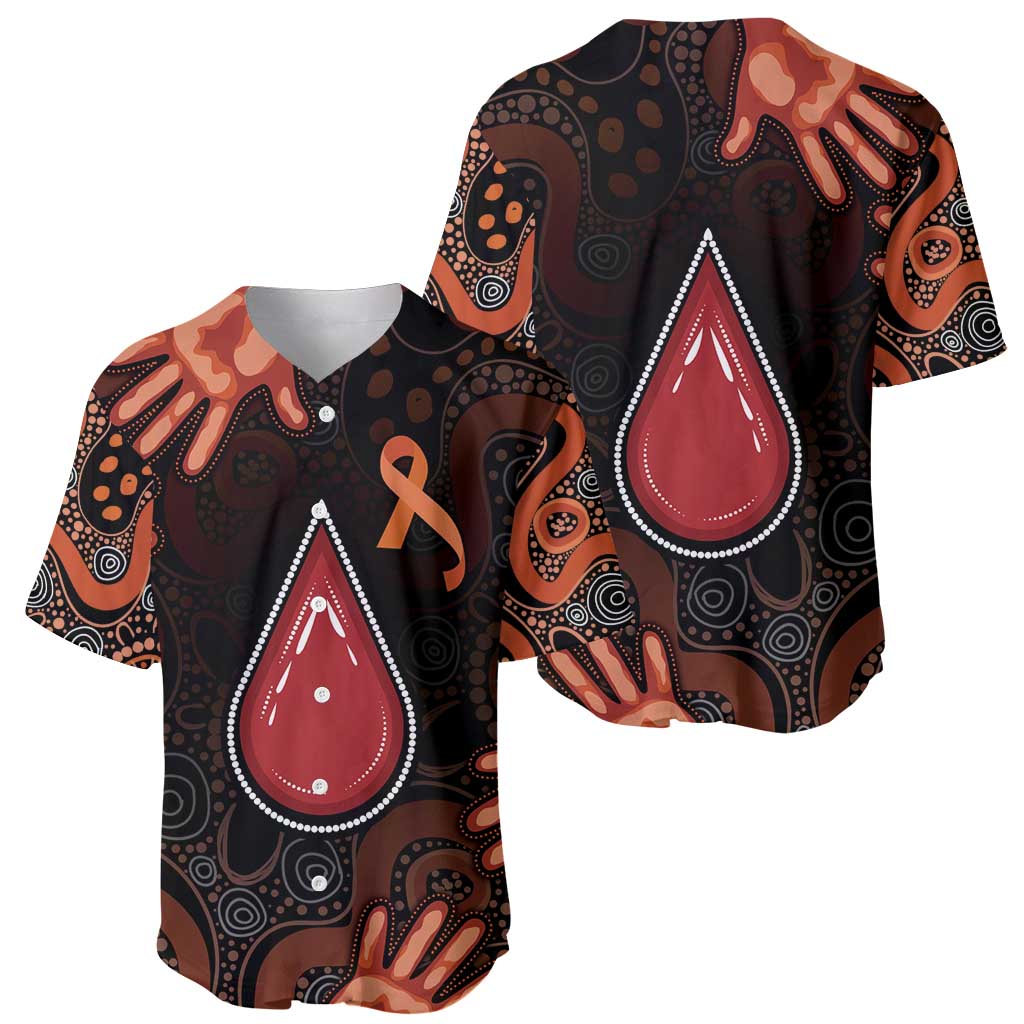 Australia Indigenous Leukemia Awareness Baseball Jersey Aboriginal Dot Arts - Aussie Hoodie