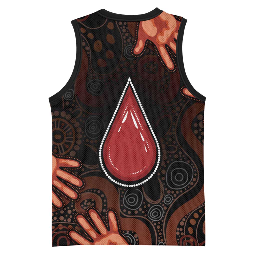 Australia Indigenous Leukemia Awareness Basketball Jersey Aboriginal Dot Arts - Aussie Hoodie