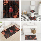Australia Indigenous Leukemia Awareness Bathroom Set Aboriginal Dot Arts - Aussie Hoodie