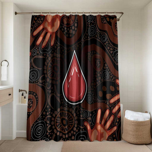 Australia Indigenous Leukemia Awareness Bathroom Set Aboriginal Dot Arts - Aussie Hoodie