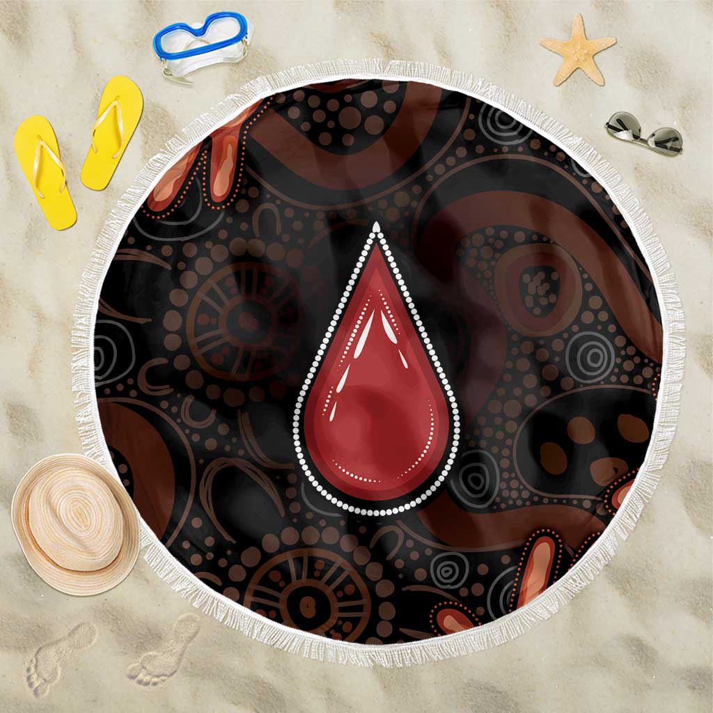 Australia Indigenous Leukemia Awareness Beach Blanket Aboriginal Dot Arts - Aussie Hoodie