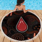 Australia Indigenous Leukemia Awareness Beach Blanket Aboriginal Dot Arts - Aussie Hoodie