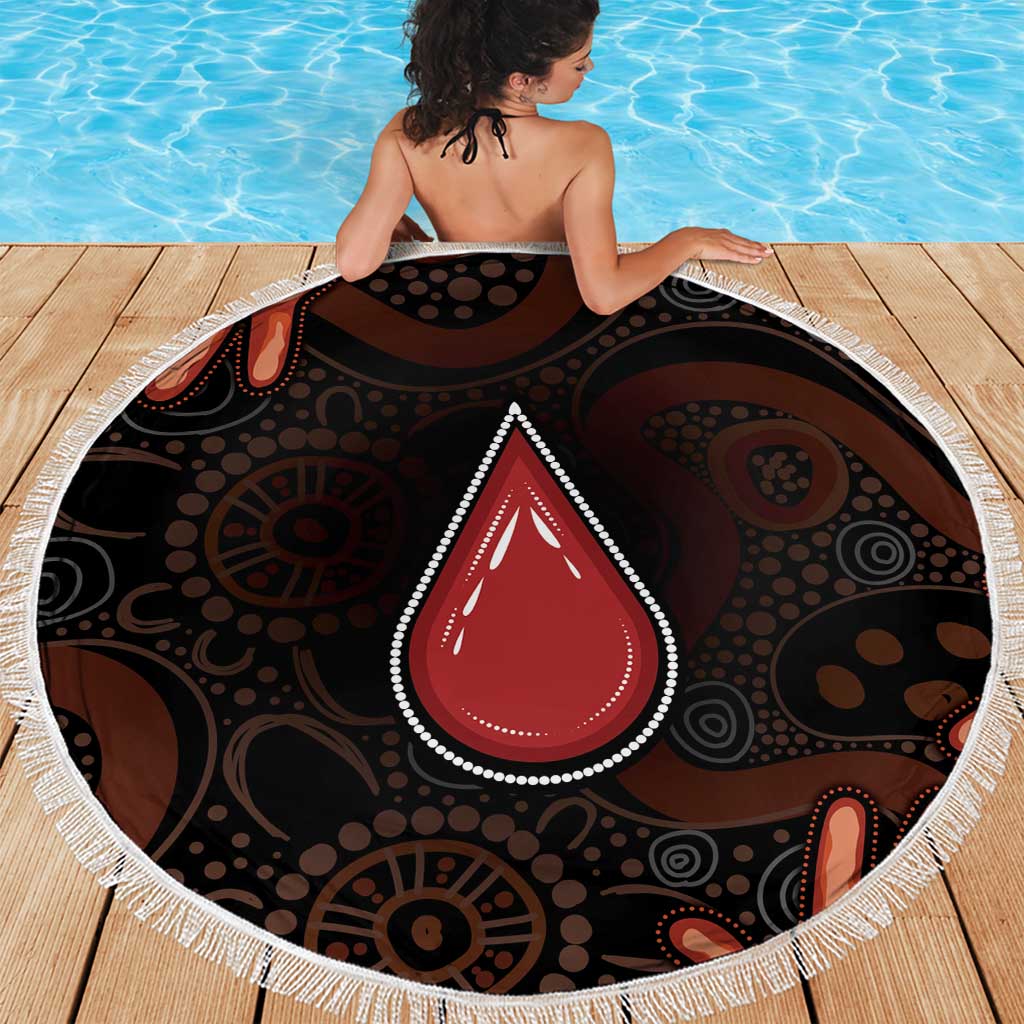Australia Indigenous Leukemia Awareness Beach Blanket Aboriginal Dot Arts - Aussie Hoodie