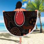 Australia Indigenous Leukemia Awareness Beach Blanket Aboriginal Dot Arts - Aussie Hoodie