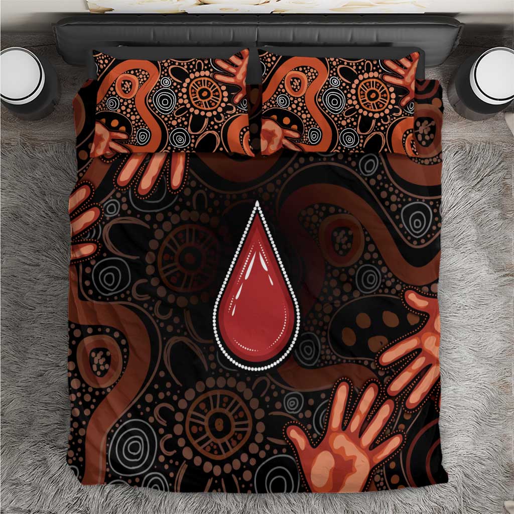 Australia Indigenous Leukemia Awareness Bedding Set Aboriginal Dot Arts - Aussie Hoodie