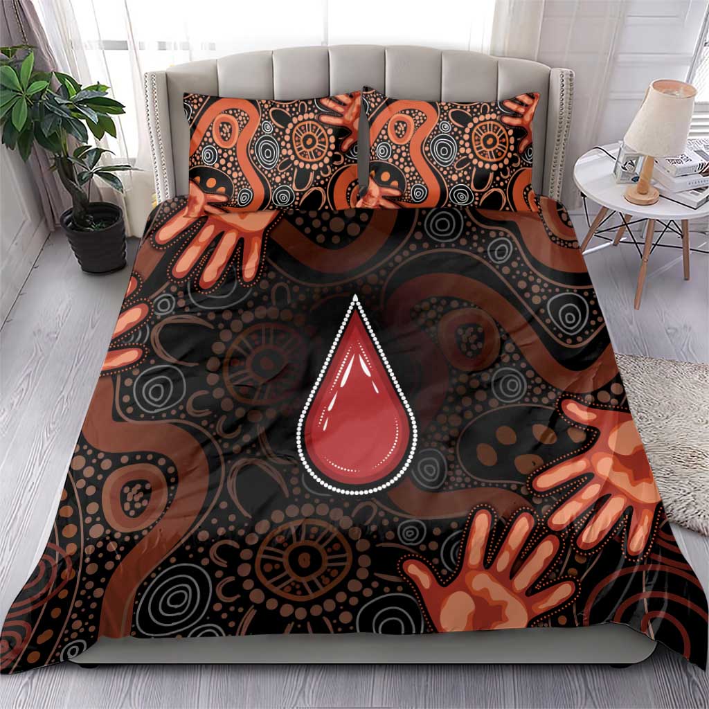 Australia Indigenous Leukemia Awareness Bedding Set Aboriginal Dot Arts - Aussie Hoodie