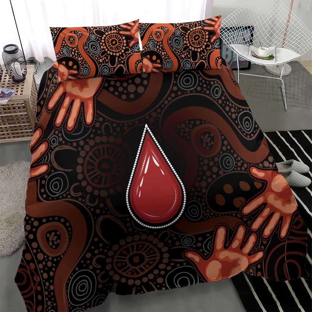 Australia Indigenous Leukemia Awareness Bedding Set Aboriginal Dot Arts - Aussie Hoodie