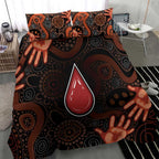 Australia Indigenous Leukemia Awareness Bedding Set Aboriginal Dot Arts - Aussie Hoodie