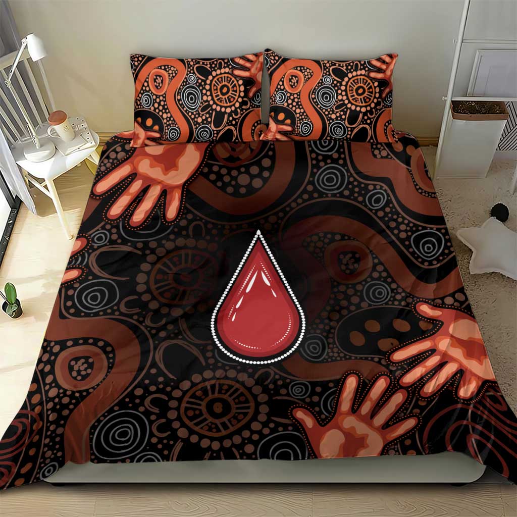 Australia Indigenous Leukemia Awareness Bedding Set Aboriginal Dot Arts - Aussie Hoodie