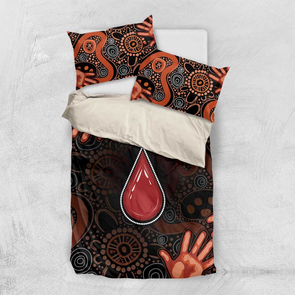 Australia Indigenous Leukemia Awareness Bedding Set Aboriginal Dot Arts - Aussie Hoodie