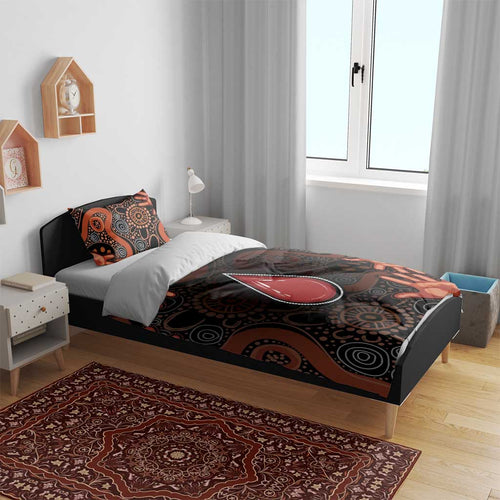 Australia Indigenous Leukemia Awareness Bedding Set Aboriginal Dot Arts - Aussie Hoodie