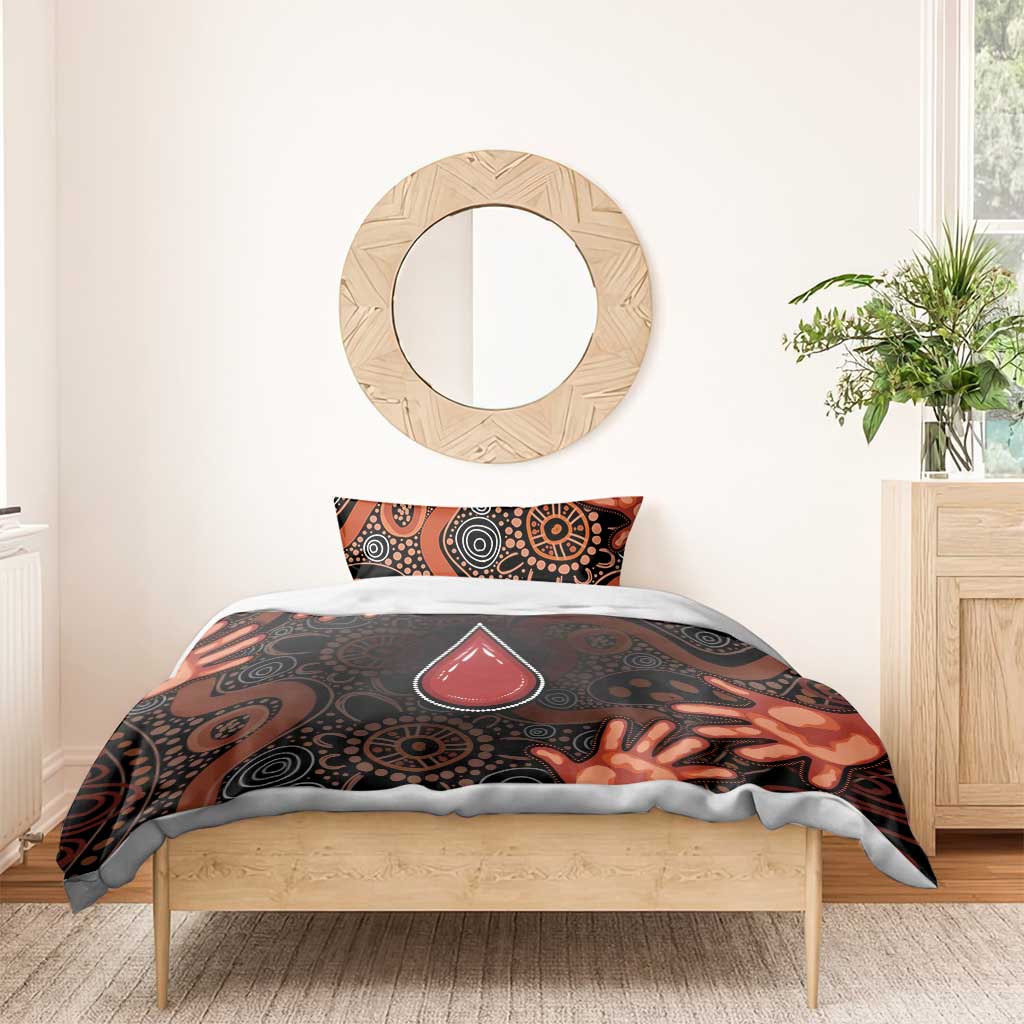 Australia Indigenous Leukemia Awareness Bedding Set Aboriginal Dot Arts - Aussie Hoodie