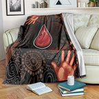 Australia Indigenous Leukemia Awareness Blanket Aboriginal Dot Arts - Aussie Hoodie