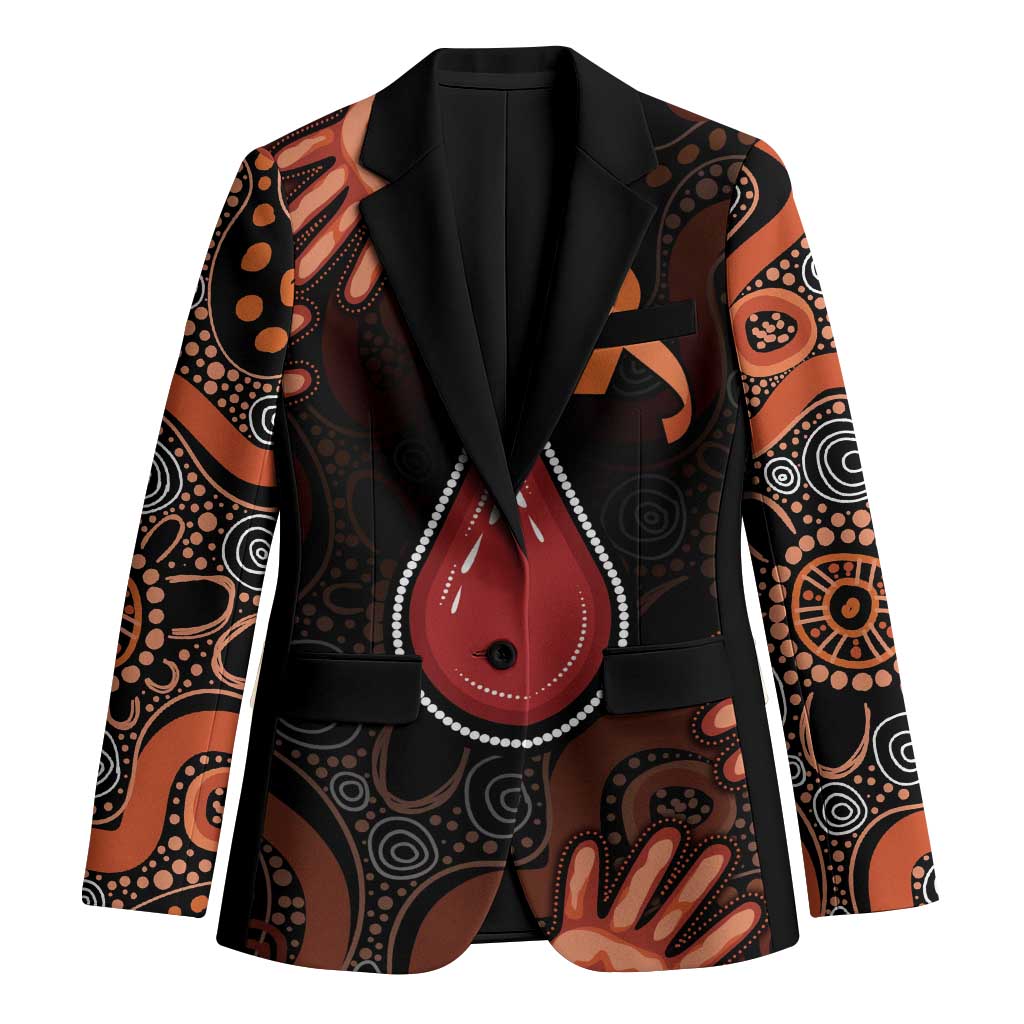 Australia Indigenous Leukemia Awareness Blazer Aboriginal Dot Arts - Aussie Hoodie