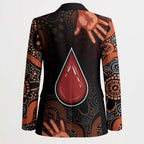Australia Indigenous Leukemia Awareness Blazer Aboriginal Dot Arts - Aussie Hoodie
