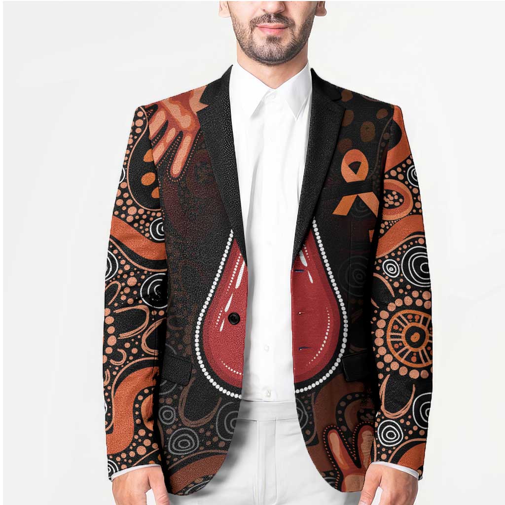 Australia Indigenous Leukemia Awareness Blazer Aboriginal Dot Arts - Aussie Hoodie
