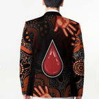 Australia Indigenous Leukemia Awareness Blazer Aboriginal Dot Arts - Aussie Hoodie