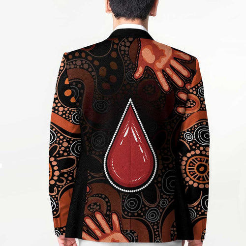 Australia Indigenous Leukemia Awareness Blazer Aboriginal Dot Arts - Aussie Hoodie