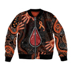 Australia Indigenous Leukemia Awareness Bomber Jacket Aboriginal Dot Arts - Aussie Hoodie