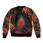 Australia Indigenous Leukemia Awareness Bomber Jacket Aboriginal Dot Arts - Aussie Hoodie