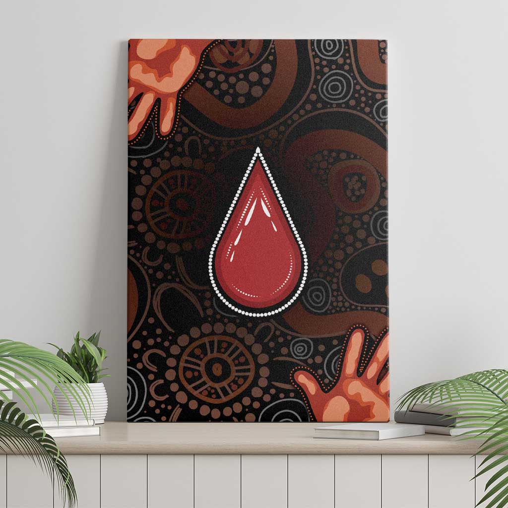 Australia Indigenous Leukemia Awareness Canvas Wall Art Aboriginal Dot Arts - Aussie Hoodie
