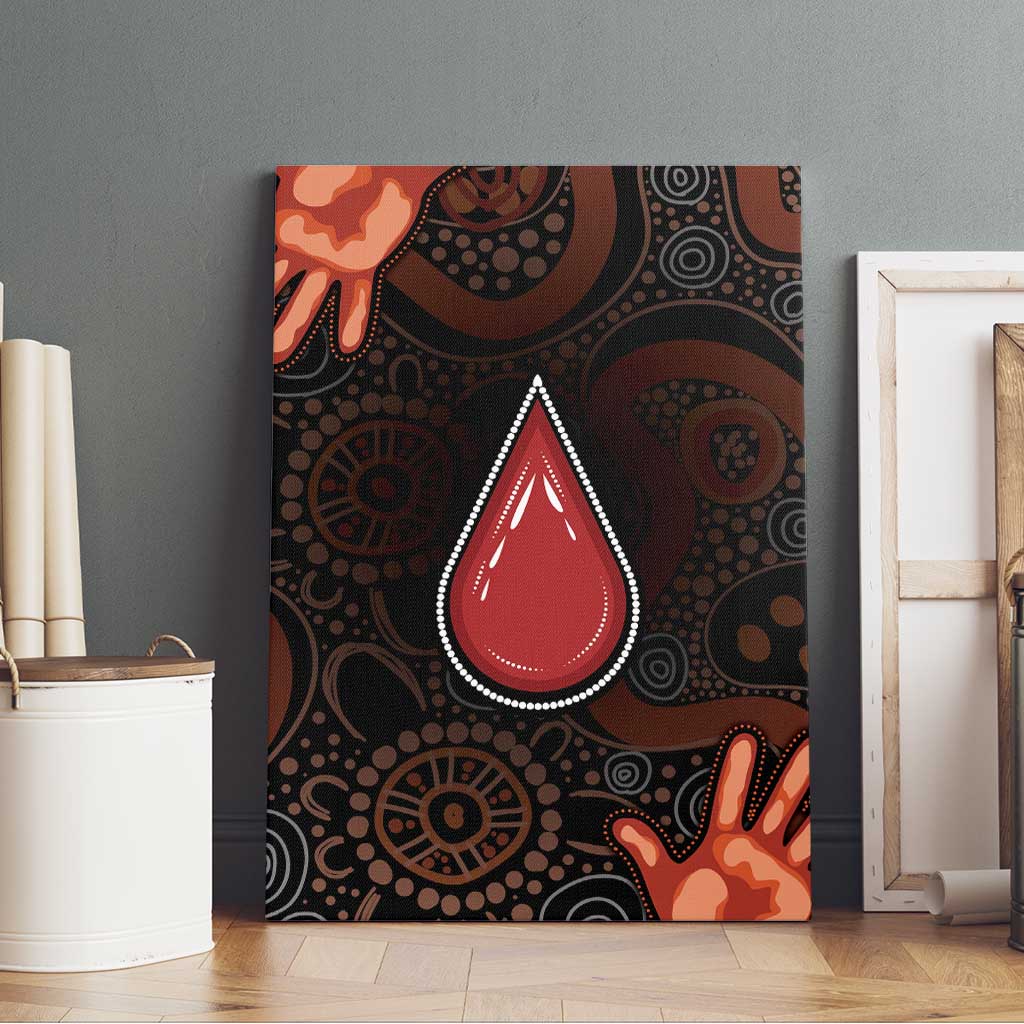 Australia Indigenous Leukemia Awareness Canvas Wall Art Aboriginal Dot Arts - Aussie Hoodie