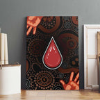 Australia Indigenous Leukemia Awareness Canvas Wall Art Aboriginal Dot Arts - Aussie Hoodie