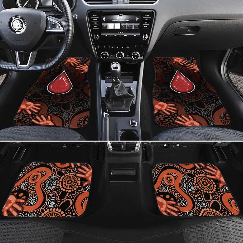 Australia Indigenous Leukemia Awareness Car Mats Aboriginal Dot Arts - Aussie Hoodie