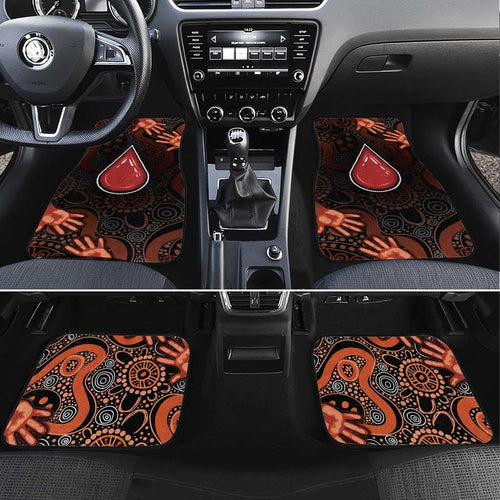 Australia Indigenous Leukemia Awareness Car Mats Aboriginal Dot Arts - Aussie Hoodie