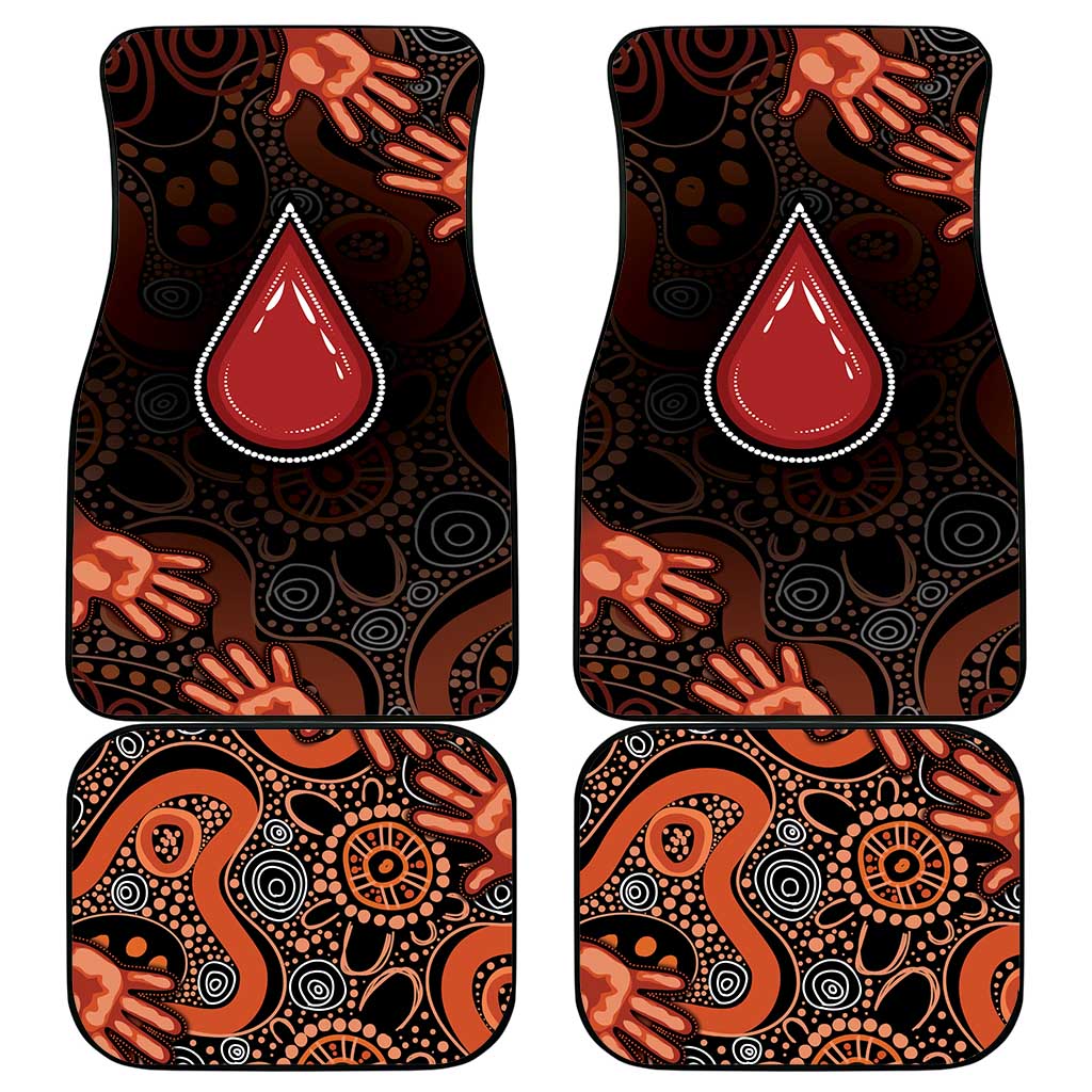 Australia Indigenous Leukemia Awareness Car Mats Aboriginal Dot Arts - Aussie Hoodie