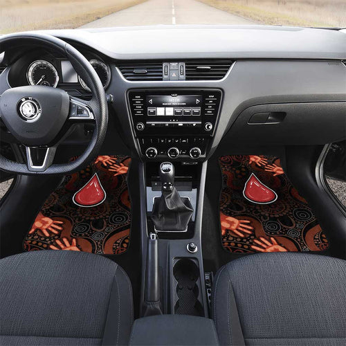 Australia Indigenous Leukemia Awareness Car Mats Aboriginal Dot Arts - Aussie Hoodie
