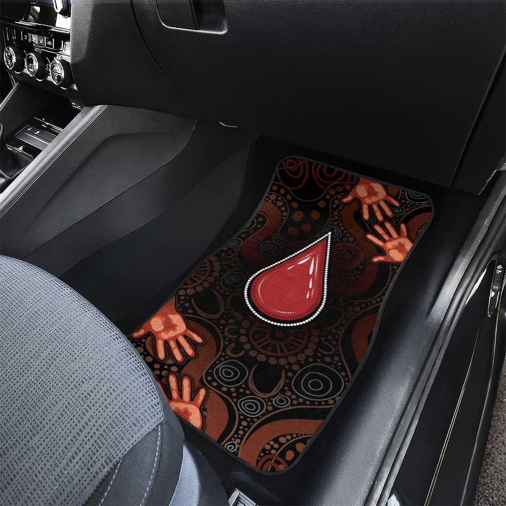 Australia Indigenous Leukemia Awareness Car Mats Aboriginal Dot Arts - Aussie Hoodie