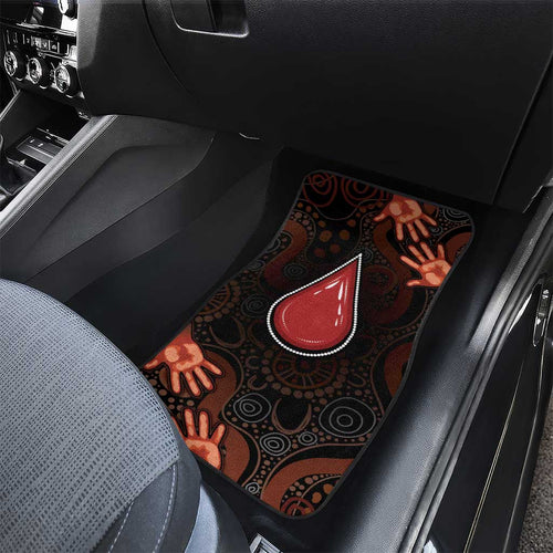 Australia Indigenous Leukemia Awareness Car Mats Aboriginal Dot Arts - Aussie Hoodie