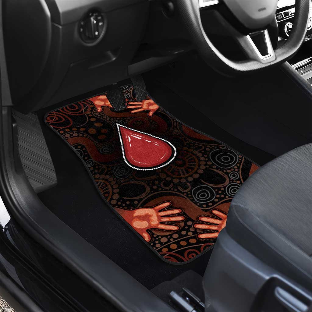 Australia Indigenous Leukemia Awareness Car Mats Aboriginal Dot Arts - Aussie Hoodie