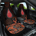 Australia Indigenous Leukemia Awareness Car Seat Cover Aboriginal Dot Arts - Aussie Hoodie