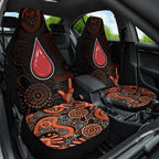 Australia Indigenous Leukemia Awareness Car Seat Cover Aboriginal Dot Arts - Aussie Hoodie