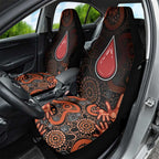 Australia Indigenous Leukemia Awareness Car Seat Cover Aboriginal Dot Arts - Aussie Hoodie