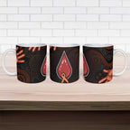 Australia Indigenous Leukemia Awareness Ceramic Mug Aboriginal Dot Arts - Aussie Hoodie