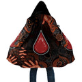 Australia Indigenous Leukemia Awareness Cloak Aboriginal Dot Arts - Aussie Hoodie